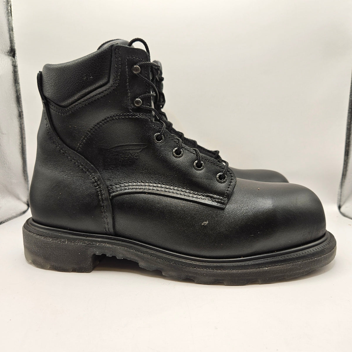 RED WING MEN'S 9 EE WIDE BLACK 3507 SUPERSOLE BOOTS STEEL TOE MADE IN USA SAFETY