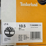 TIMBERLAND MEN'S 10.5 WIDE NAVY BLUE CEDAR BAY BOAT SHOE TB0A28BM019