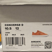CONVERSE MEN'S 10.5 ON STAR PRO LOW NUBUCK WARM TAN EGRET SKATEBOARDING A09247C