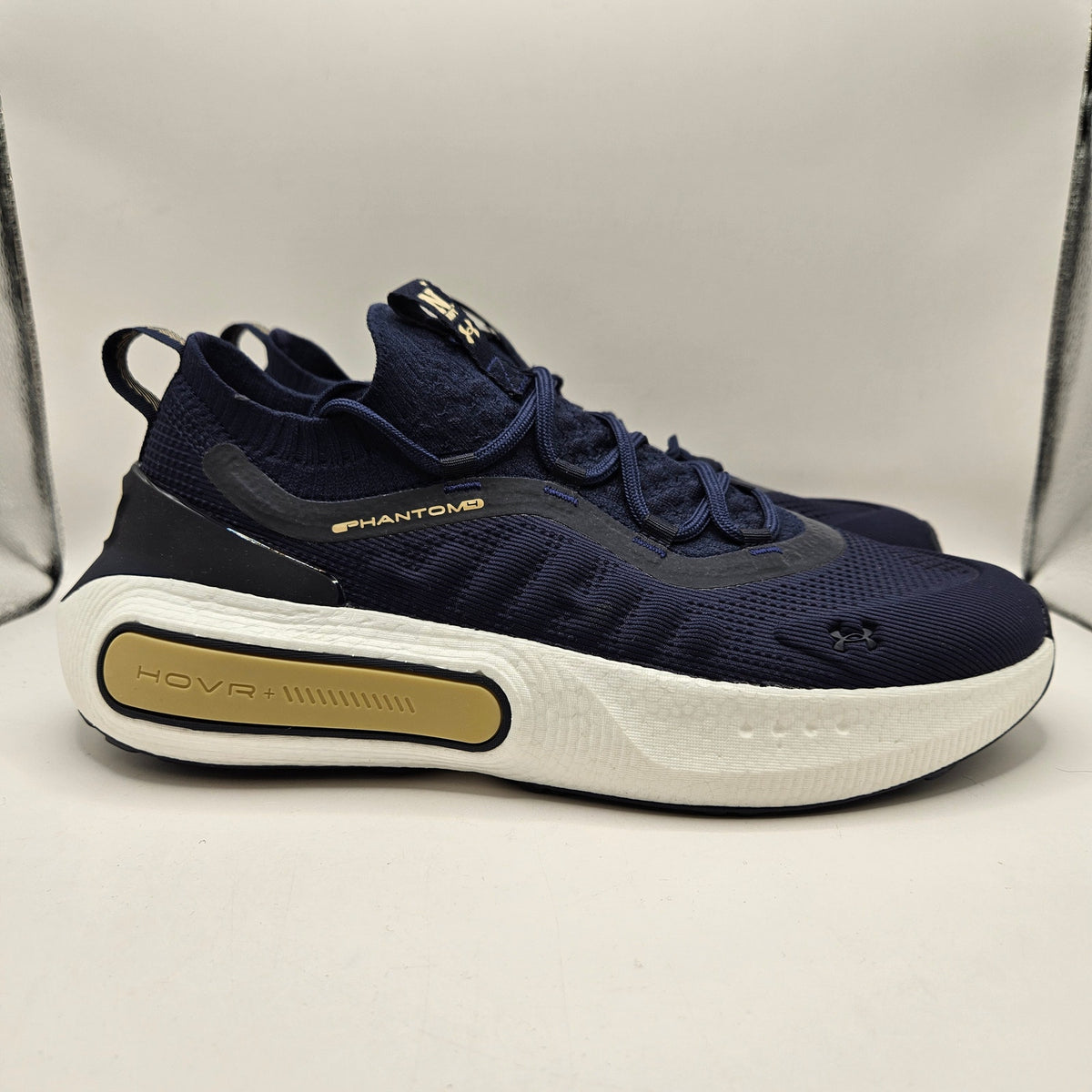 UNDER ARMOUR MEN'S 10.5 NAVY MIDSHIPMEN PHANTOM 4 RUNNING SHOES 3028731-402