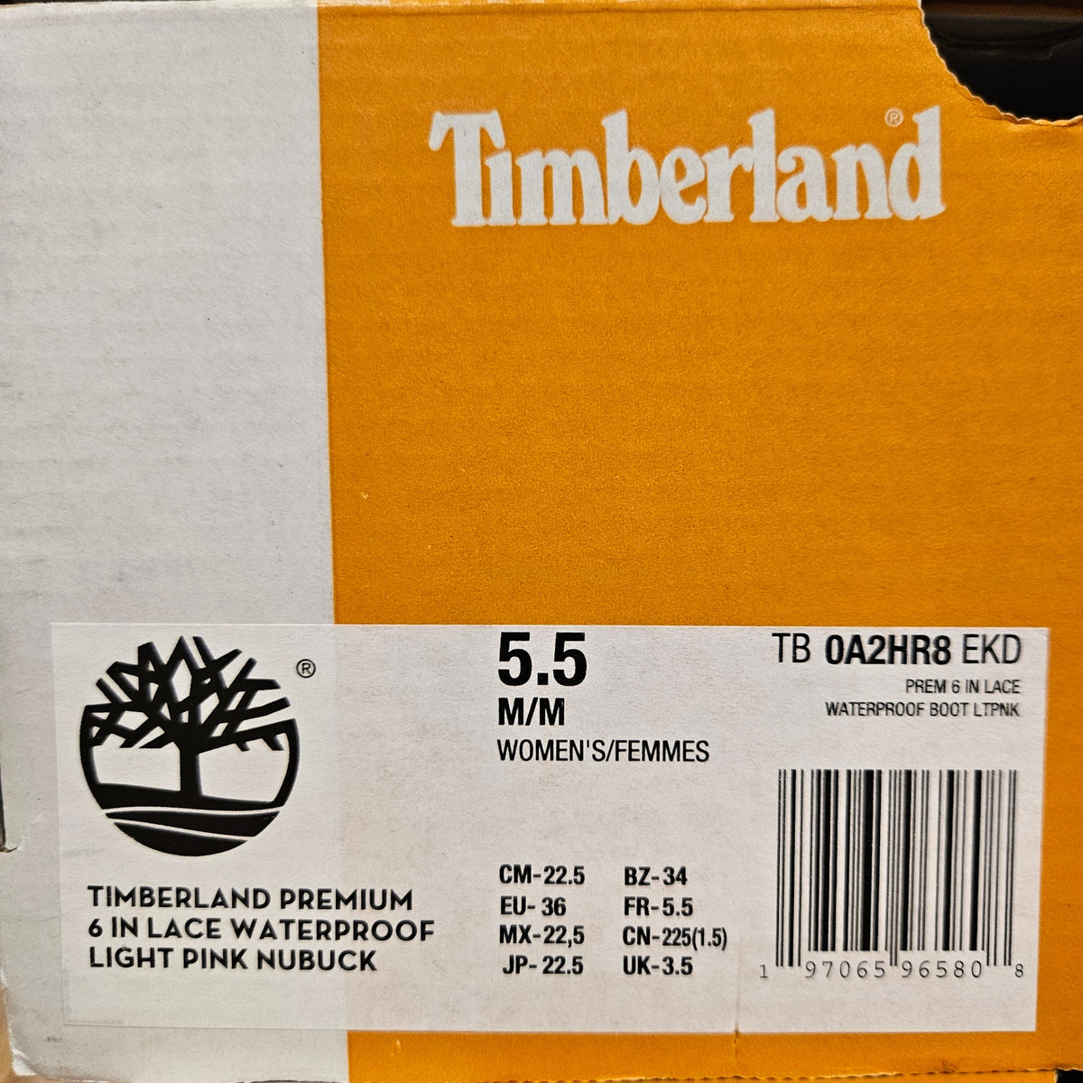 TIMBERLAND WOMEN'S 5.5 PREMIUM 6 INCH WP BOOT LT PINK NUBUCK NIB