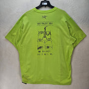 ARC'TERYX MEN'S XXL KRAGG SL COTTON SKY PILOT SS TSHIRT MANTIS BLACK