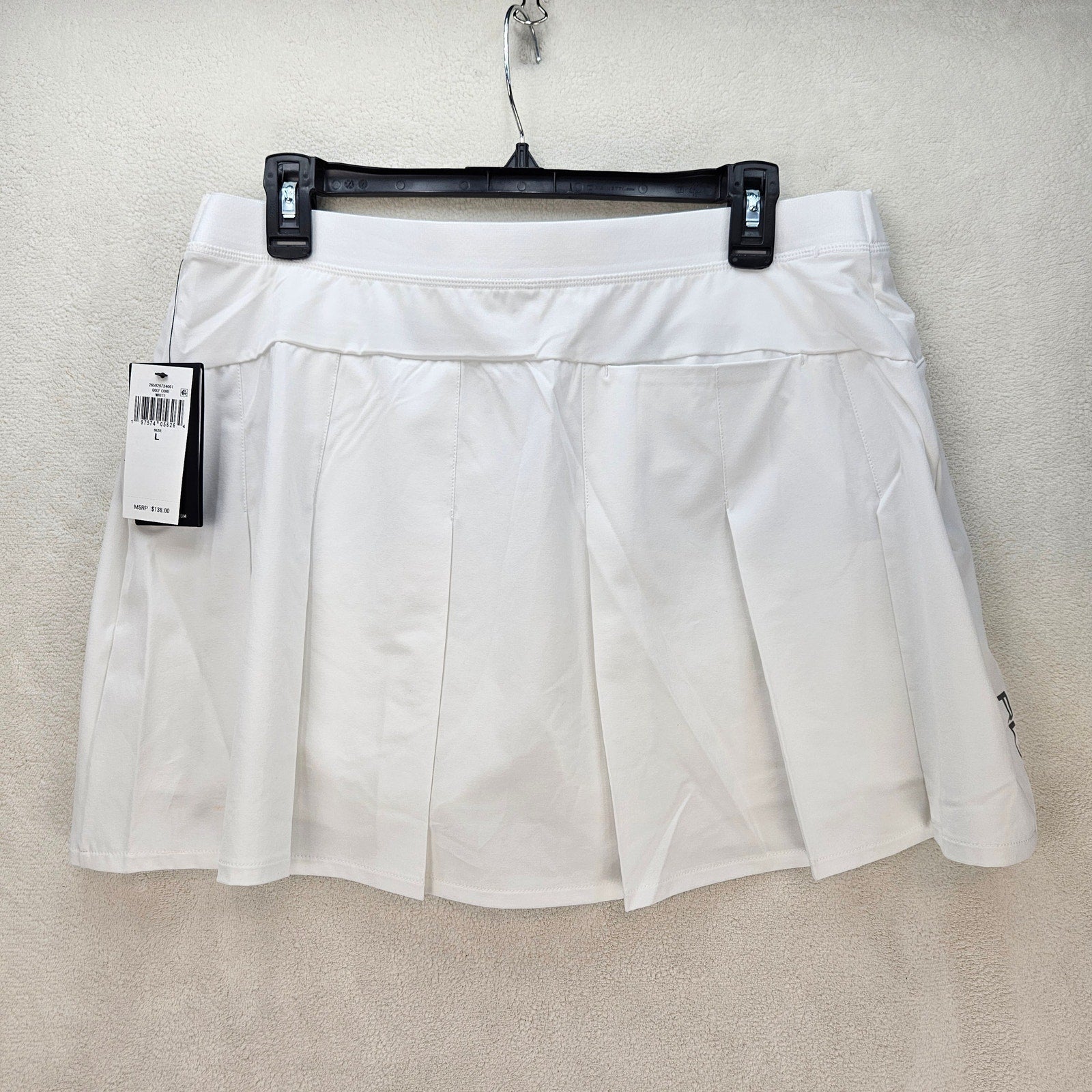 RALPH LAUREN RLX WOMEN'S LARGE CORE WHITE GOLF SKORT NWT