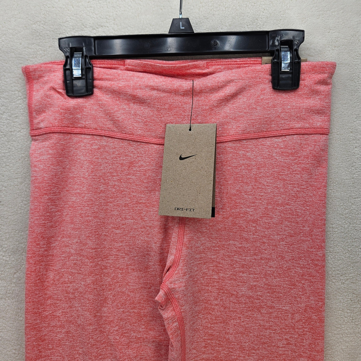 NIKE GIRLS LARGE ONE LUXE DRI FIT LEGGINGS DD7637-603 HEATHER PINK NWT