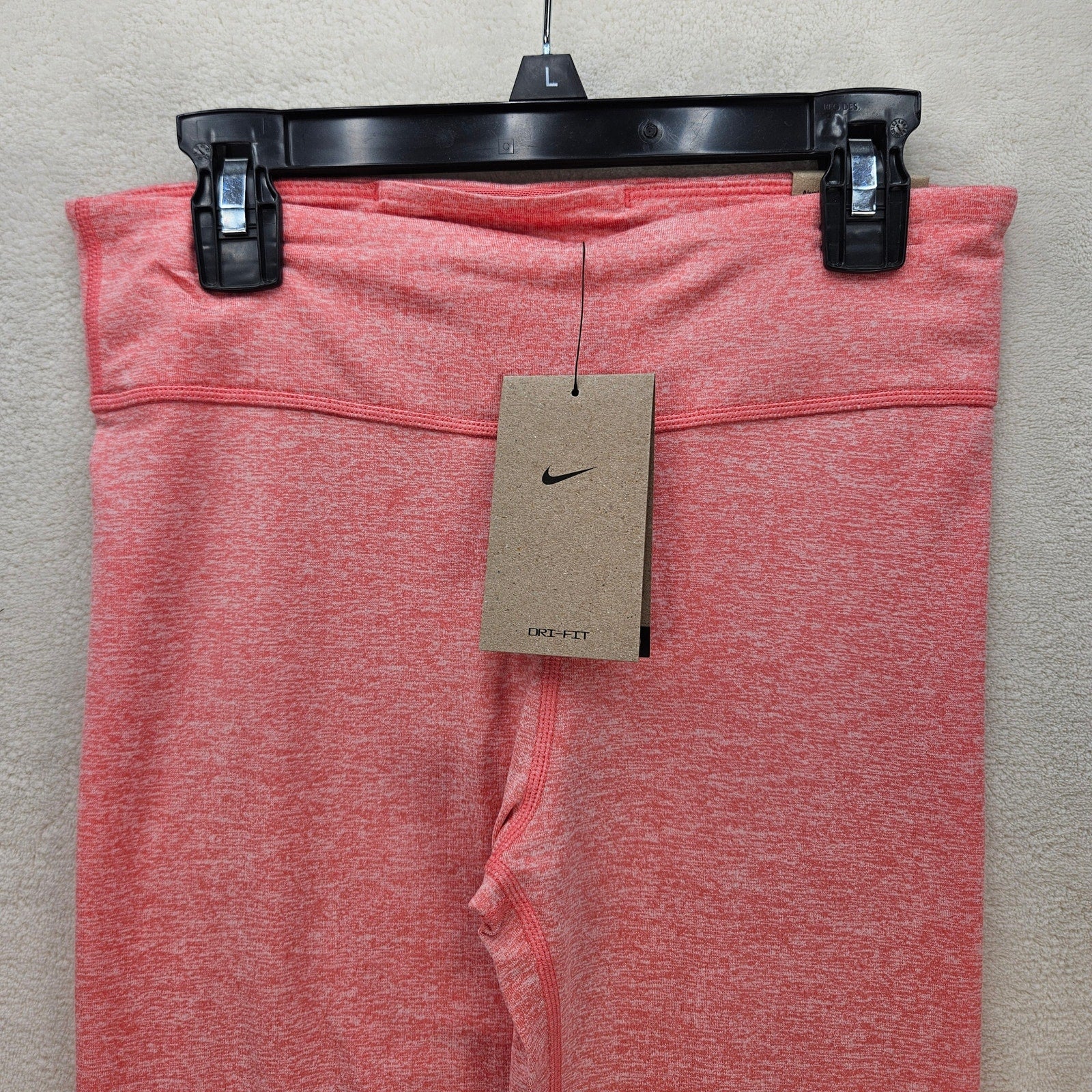 NIKE GIRLS LARGE ONE LUXE DRI FIT LEGGINGS DD7637-603 HEATHER PINK NWT