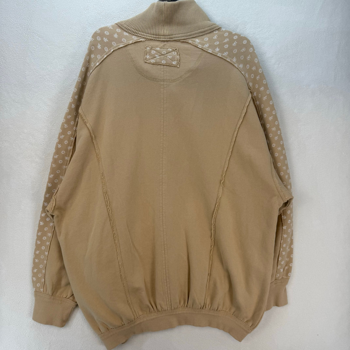 FREE PEOPLE WOMEN'S LARGE HERITAGE OVERSIZED JACKET LIGHT MOCHA