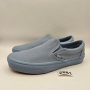 VANS WOMEN'S 7.5 CLASSIC SLIP ON PASTEL MONO DUSTY BLUE NWOB