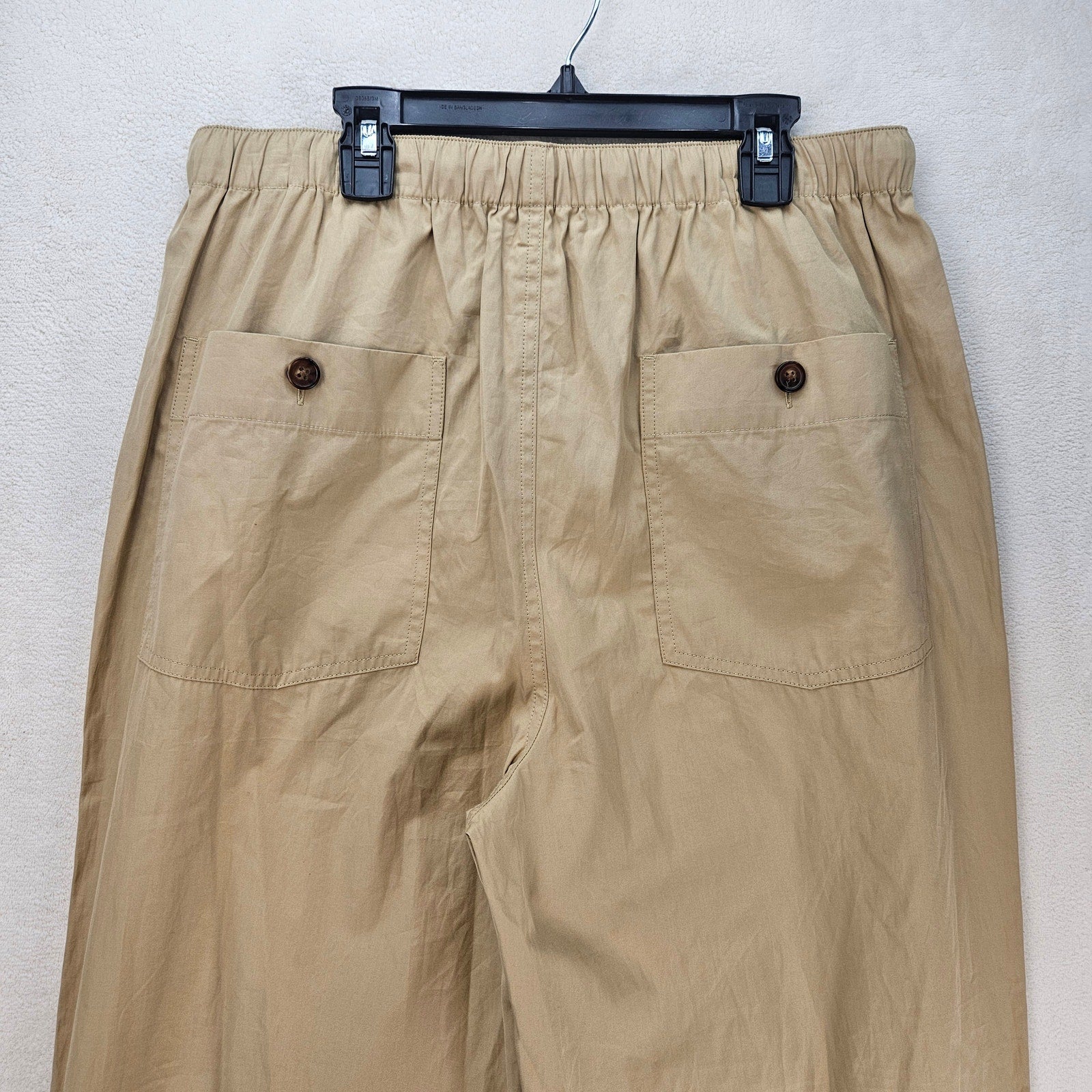 RAG & BONE ADINA WOMEN'S M COTTON PANT LIGHT BROWN WIDE LEG UTILITY CARGO NWT