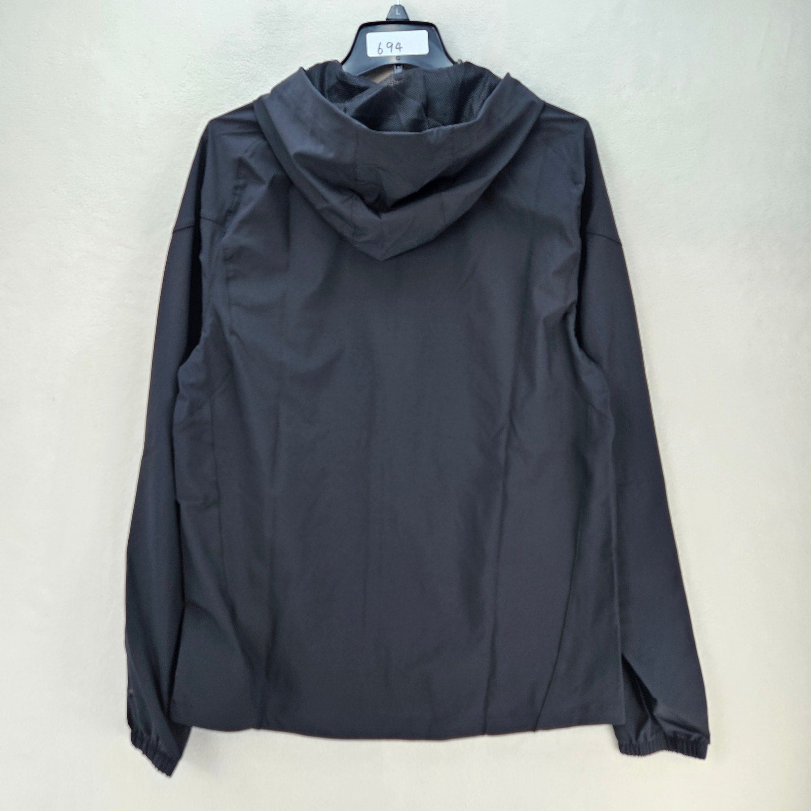ADIDAS MEN'S MEDIUM MANCHESTER UNITED WIND BREAKER JACKET HOODED BLACK AEROREADY