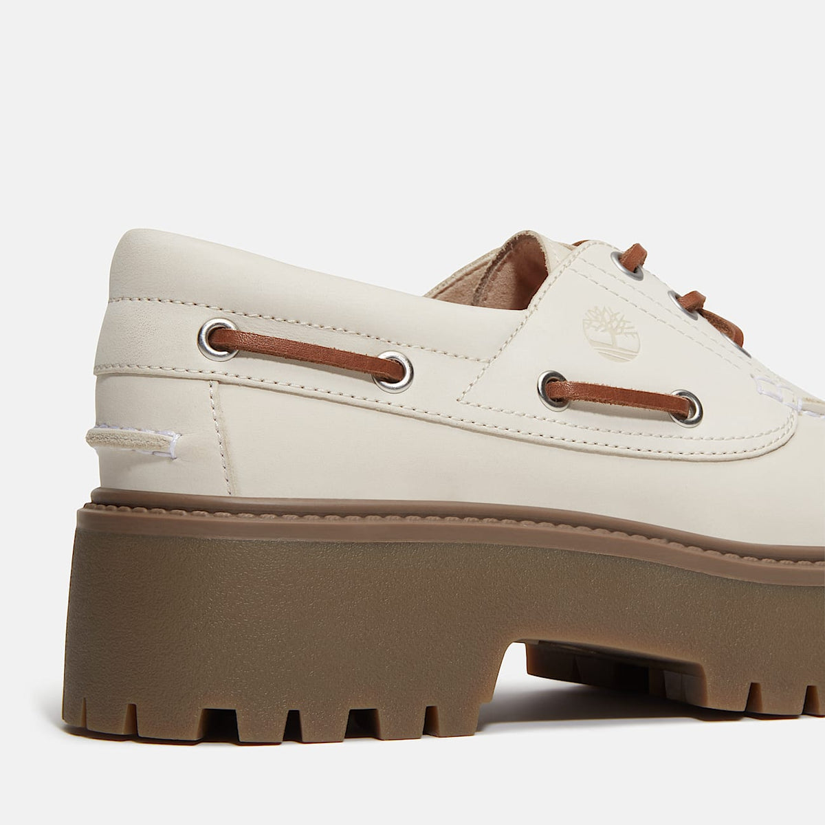 TIMBERLAND WOMEN'S 8.5 STONE STREET BOAT SHOE NATURAL NUBUCK TB0A2GVFEX4