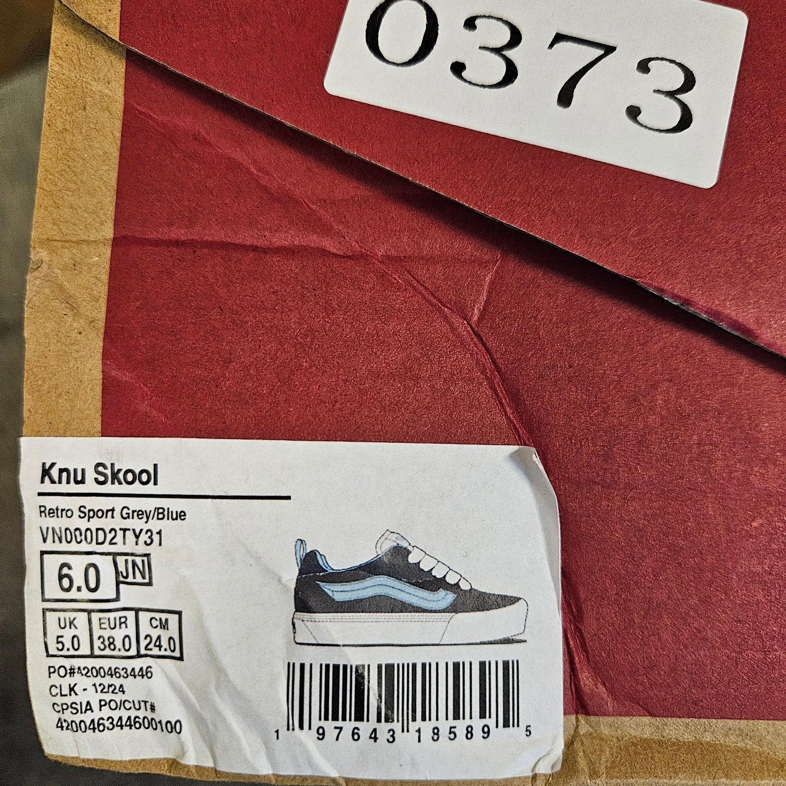 VANS YOUTH 6 KNU SKOOL RETRO SPORT GREY BLUE SNEAKERS NIB