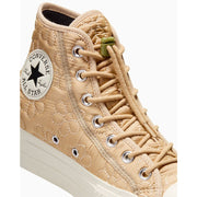 CONVERSE WOMEN'S 9 CTAS A08721C LIFT HI PLATFORM QUILTED KHAKI FLORAL