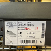ECCO WOMEN'S 41 SOFT 9 II SLIP ON METALLIC GREY ROSE SNEAKER NIB