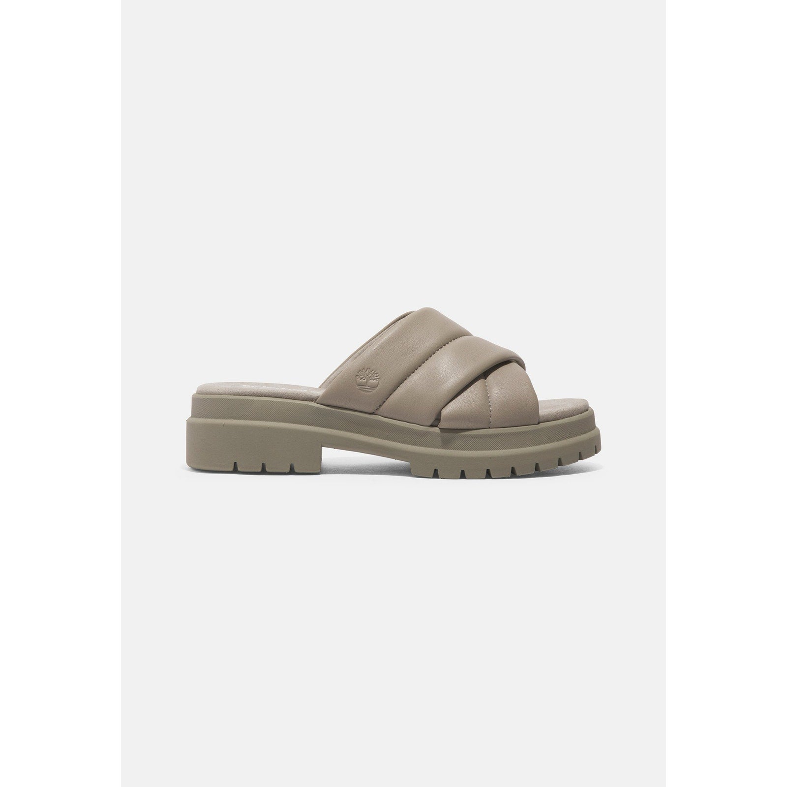 TIMBERLAND WOMEN'S 9.5 LONDON VIBE SLIDE LIGHT TAUPE FULL GRAIN NIB