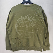 TIMBERLAND X A COLD WALL MEN'S LARGE OLIVE GREEN $350 D CREWNECK SWEATSHIRT