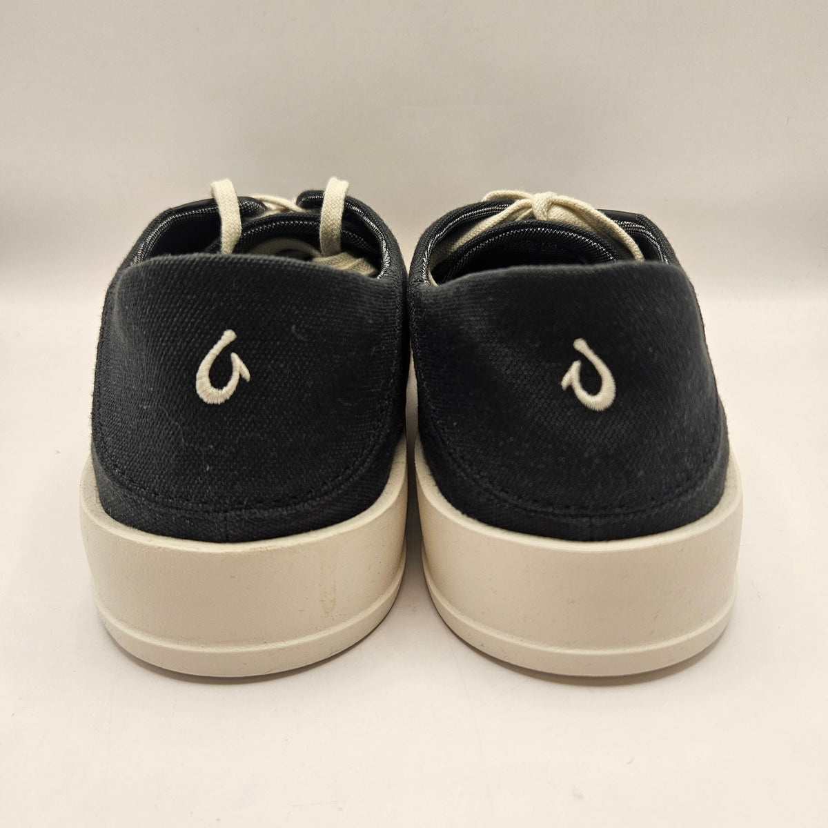 OLUKAI MEN'S 8 TRADEWIND LAVA ROCK BLACK CANVAS LOW TOP SNEAKER COMFY 10533-LRLR