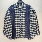 BDG URBAN OUTFITTERS WOMEN'S MEDIUM PATCHWORK PLAID BUTTON FRONT SHIRT BOHO