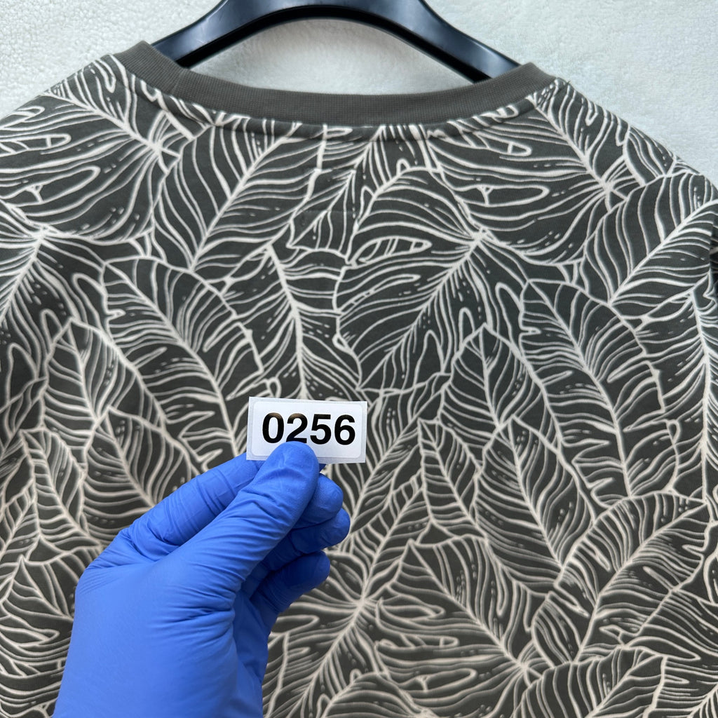 Levi's Men's Relaxed 3XL Olive Green Leaf Pattern Crewneck Sweatshirt