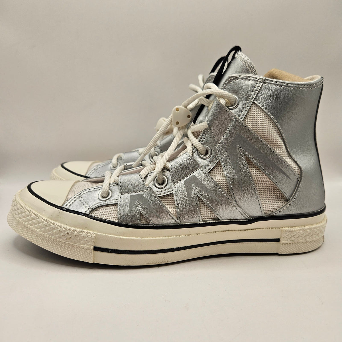 CONVERSE WOMEN'S 9 CHUCK 70 MESH HI DULL SILVER SNEAKER A15187C