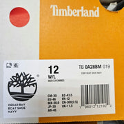 TIMBERLAND MEN'S 12 WIDE NAVY BLUE CEDAR BAY BOAT SHOE TB0A28BM019
