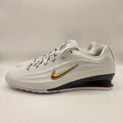 NIKE WOMEN'S 8.5 SHOX Z WHITE METALLIC GOLD HQ7540-100 NWOB