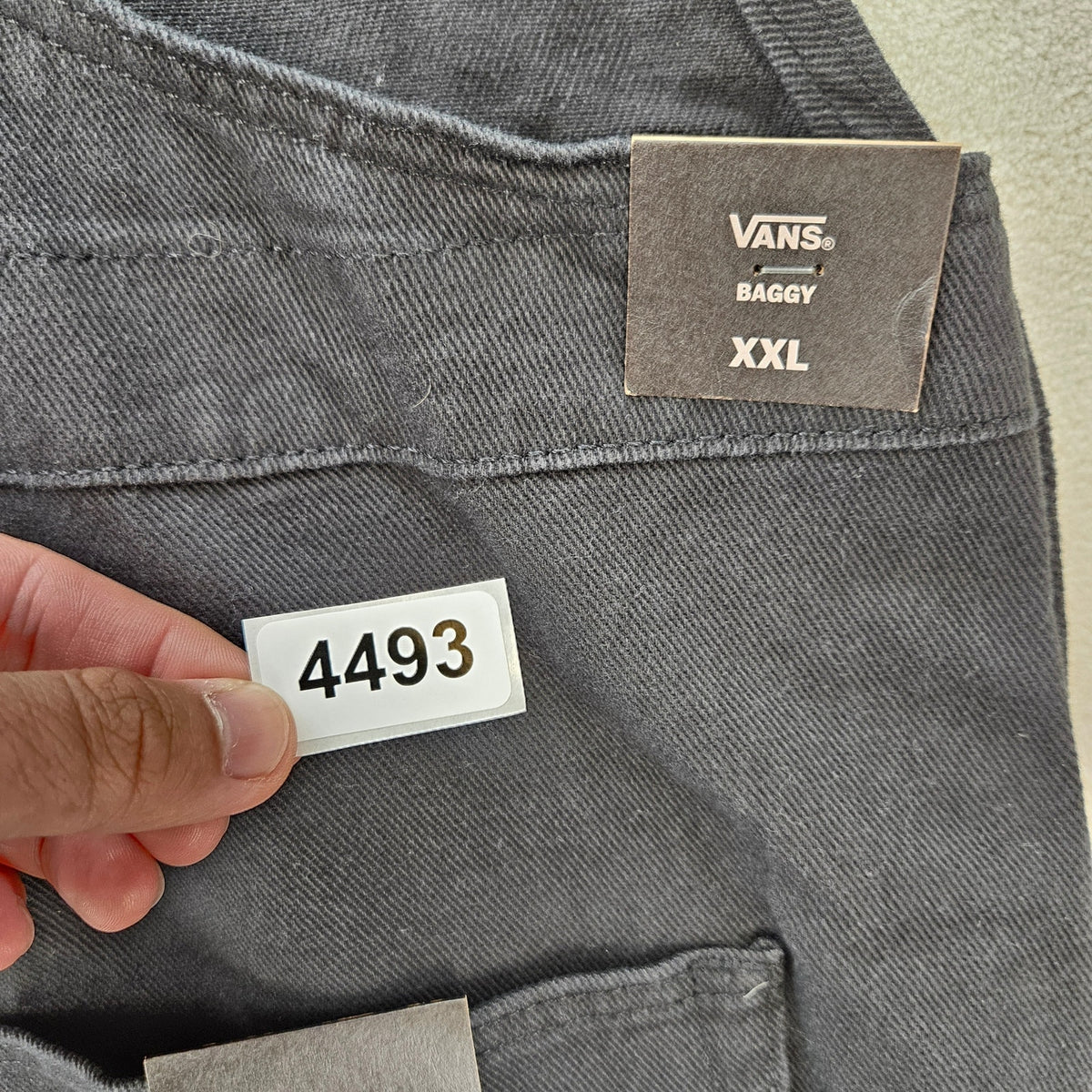 VANS WOMEN'S XXL BLACK OVERALL SIRELLE BLACK COTTON RELAXED FIT