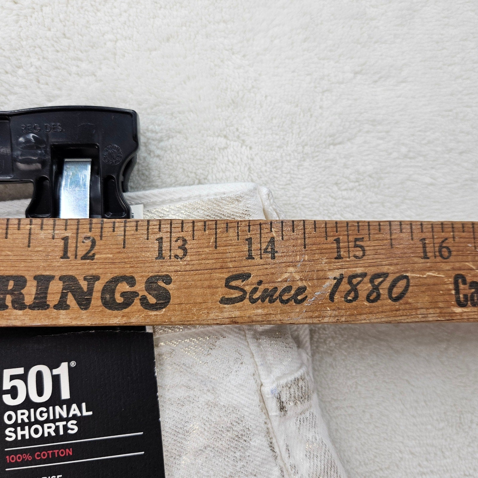 LEVI'S WOMEN'S 27 COATED 501 ORIGINAL FIT HIGH RISE SHORTS LUMINARY WHITE NWT