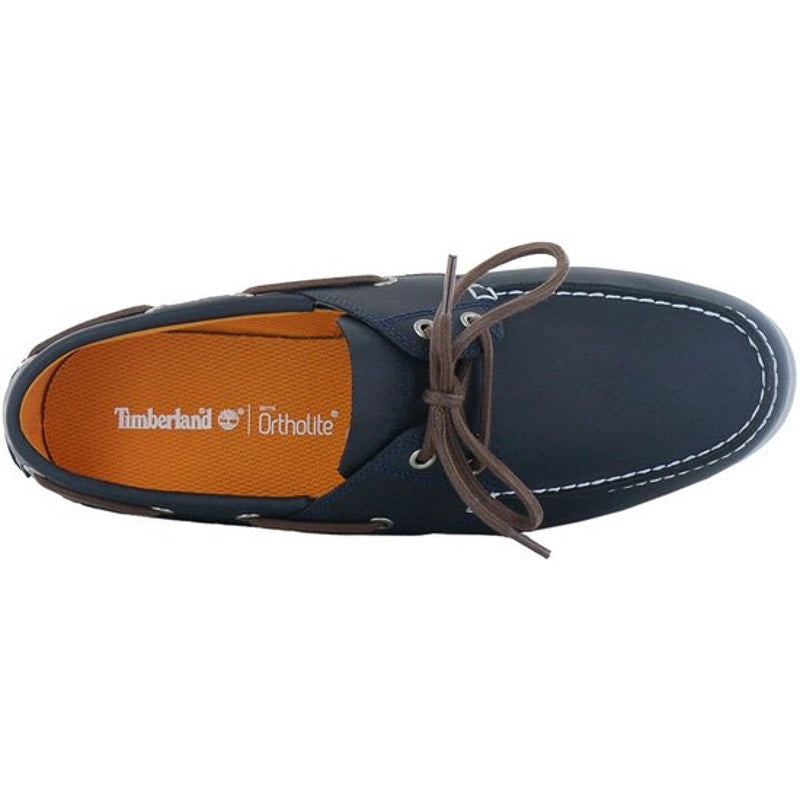 TIMBERLAND MEN'S 9 WIDE NAVY BLUE CEDAR BAY BOAT SHOE TB0A28BM019