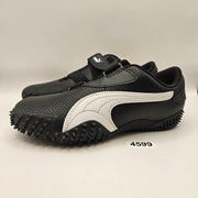 PUMA WOMEN'S 7 MOSTRO PERFORATED BLACK WHITE LEATHER SHOES 400992-02