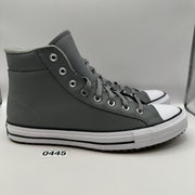 CONVERSE Mens' 11 All Star Hi Top Leather Sneaker Gray Winterized 168869C