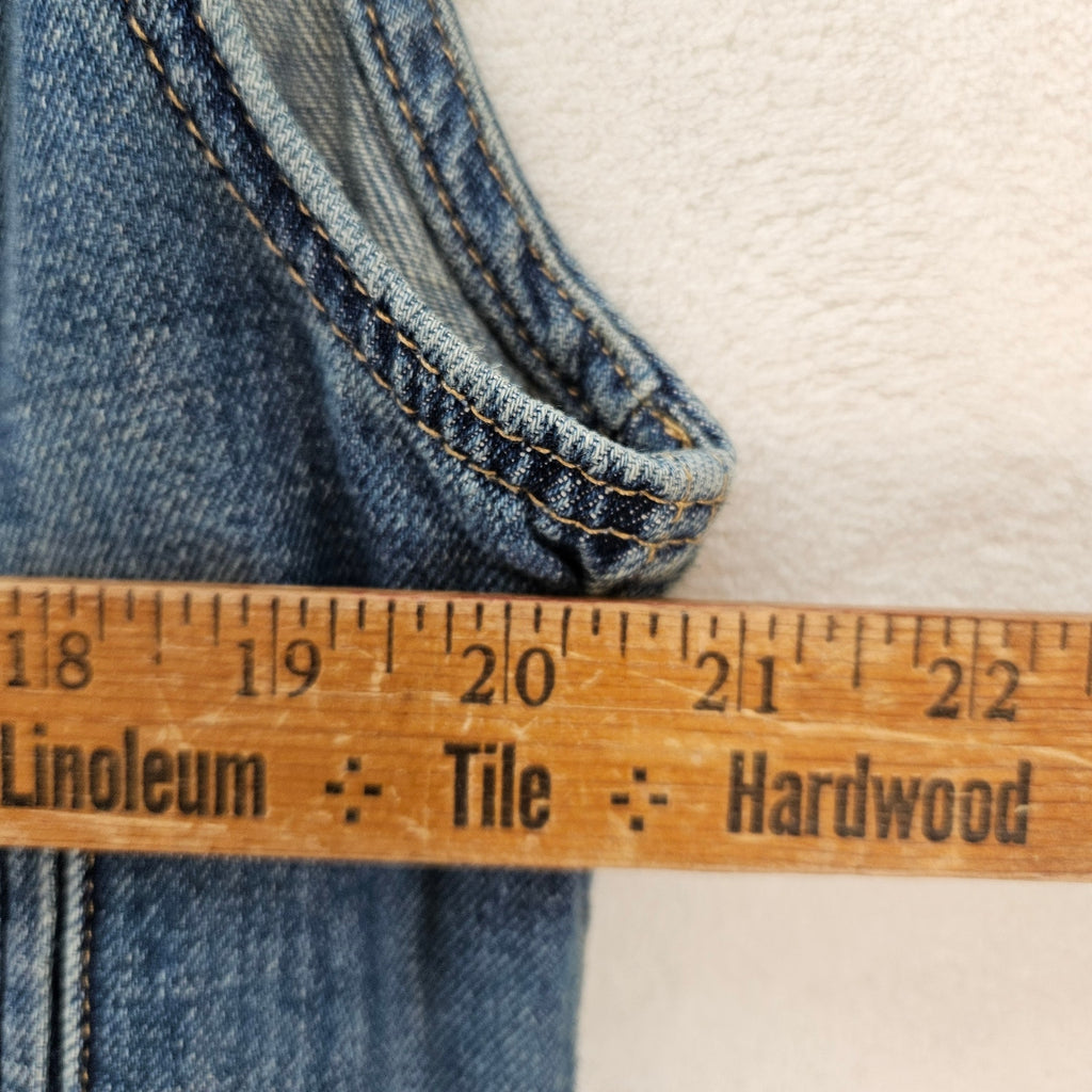 LEVI'S WOMEN'S MEDIUM SHRUNKEN '90S LINEN+ DENIM LIGHTWEIGHT VEST