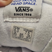 VANS WOMEN'S 7.5 OLD SKOOL HEAD SPACE COMFYCUSH WHITE GREEN ORANGE SNEAKER NWOB