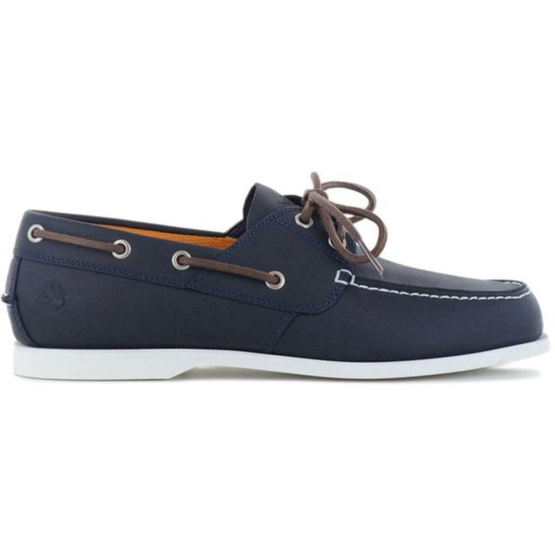 TIMBERLAND MEN'S 10.5 WIDE NAVY BLUE CEDAR BAY BOAT SHOE TB0A28BM019