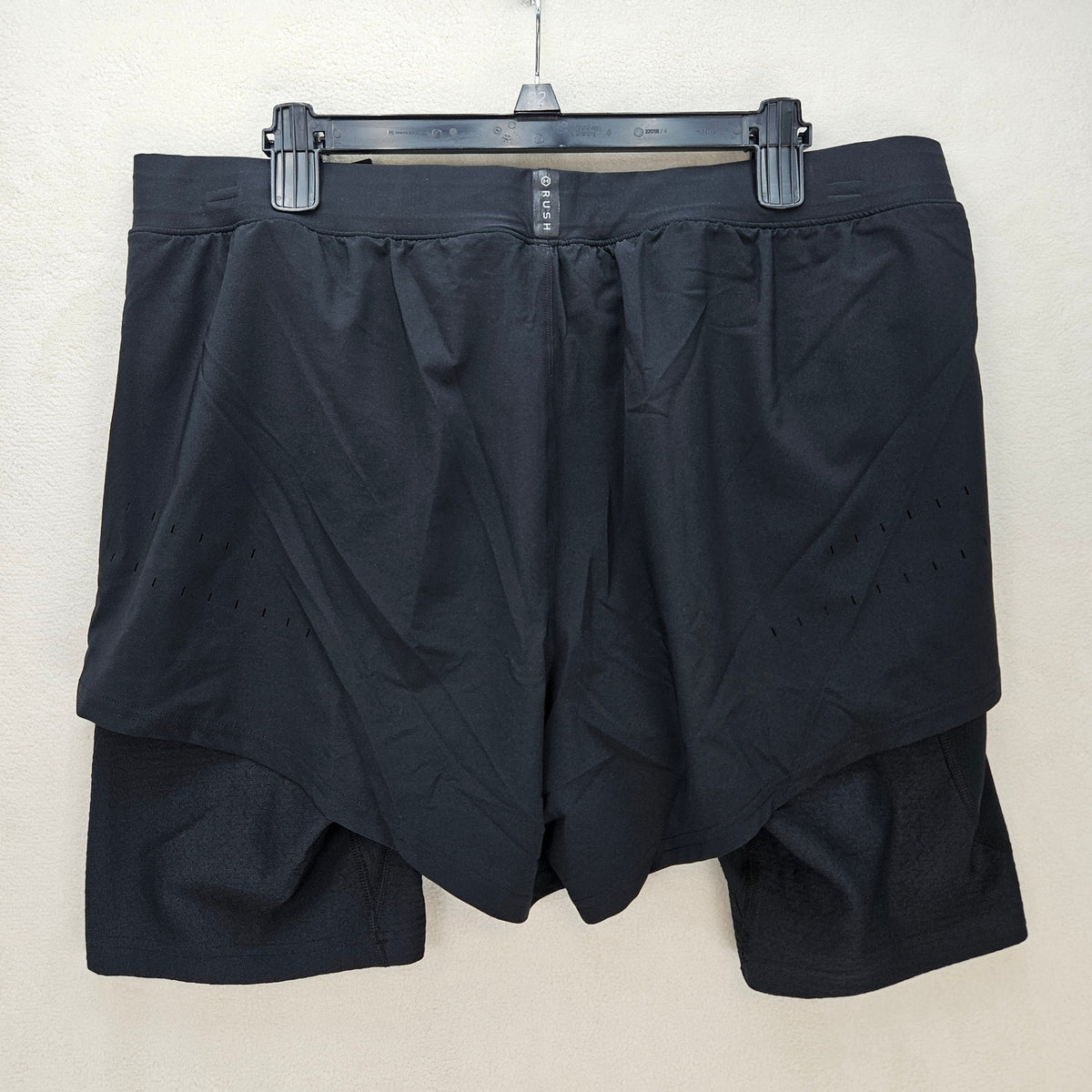 UNDER ARMOUR MEN'S XXL RUSH SMARTFORM 2-IN-1 SHORTS BLACK 1377154-001 NWT