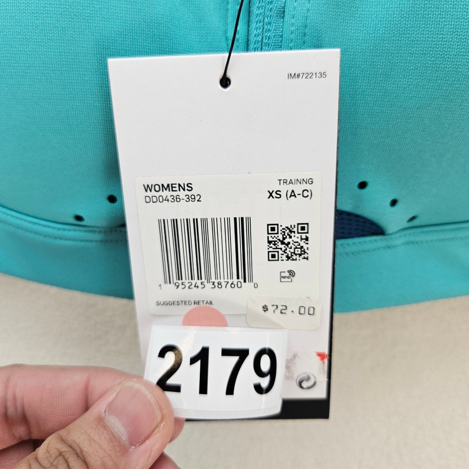 NIKE WOMEN'S XS(A-C) ALPHA FRONT ZIP HIGH SUPPORT SPORTS BRA DD0436-392 NWT