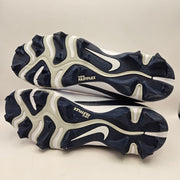 NIKE MEN'S 10 ALPHA FASTFLEX FOOTBALL CLEATS WHITE NAVY FN0028-104 NWOB