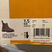 TIMBERLAND WOMEN'S 7.5 LINDEN WOODS MID CHELSEA BOOT TAUPE GRAY NIB