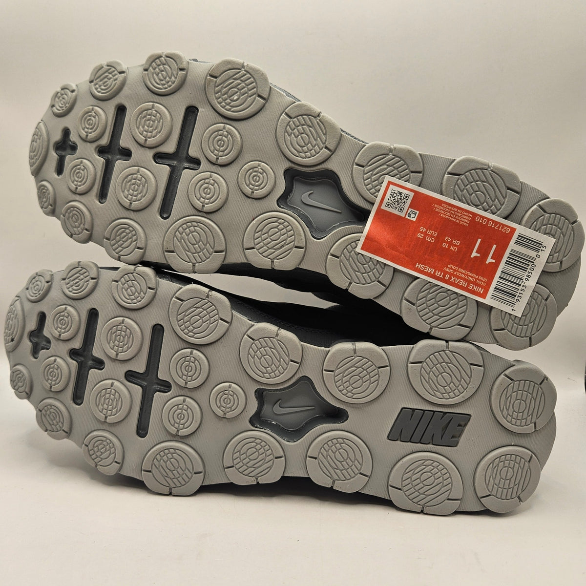 NIKE MEN'S 11 REAX 8 TR COOL GREY PLATINUM NWOB 621716-010