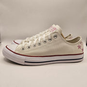 CONVERSE MENS 9 CHUCK TAYLOR ALL STAR CELESTIAL LOW CANVA SNEAKER WHITE ROSEHITE