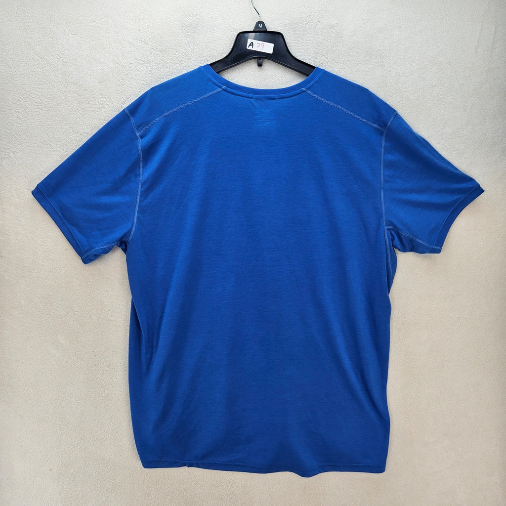 BROOKS WOMEN'S XXL DISTANCE GRAPHIC SHORT SLEEVE BLUE TEE RESPECT HER RUN NWT