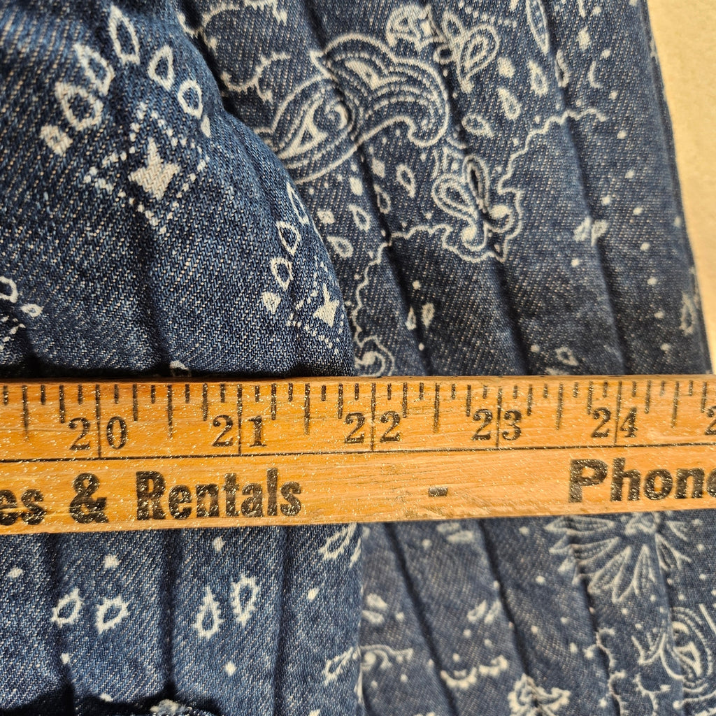 LEVI'S WOMEN'S XL LOTTIE LINER JACKET INDIGO BANDANA BLUE NWT