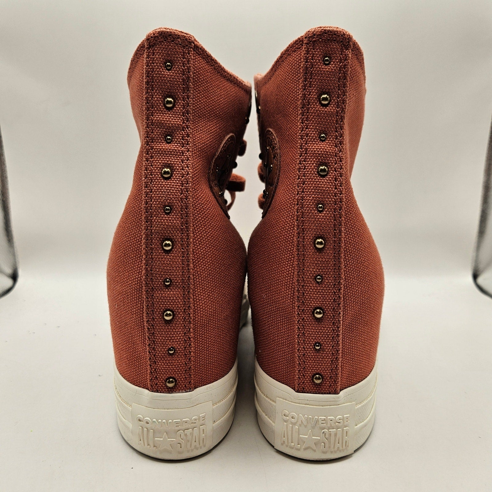 CONVERSE WOMEN'S 11 CTAS WEDGE PLATFORM STUDDED RUGGED ORANGE A15107C NWOB
