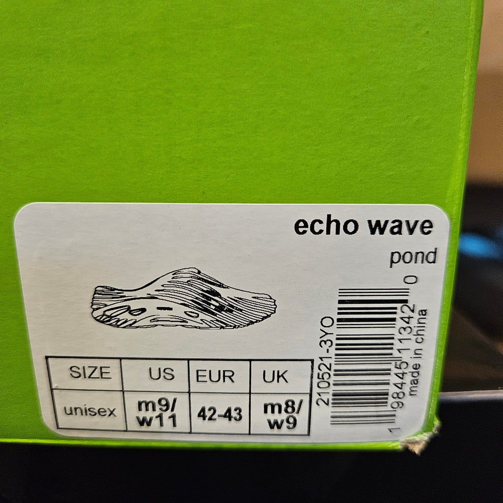 CROCS M9 W11 ECHO WAVE CLOG POND BLUE GRAY SLIP ON SHOES NIB