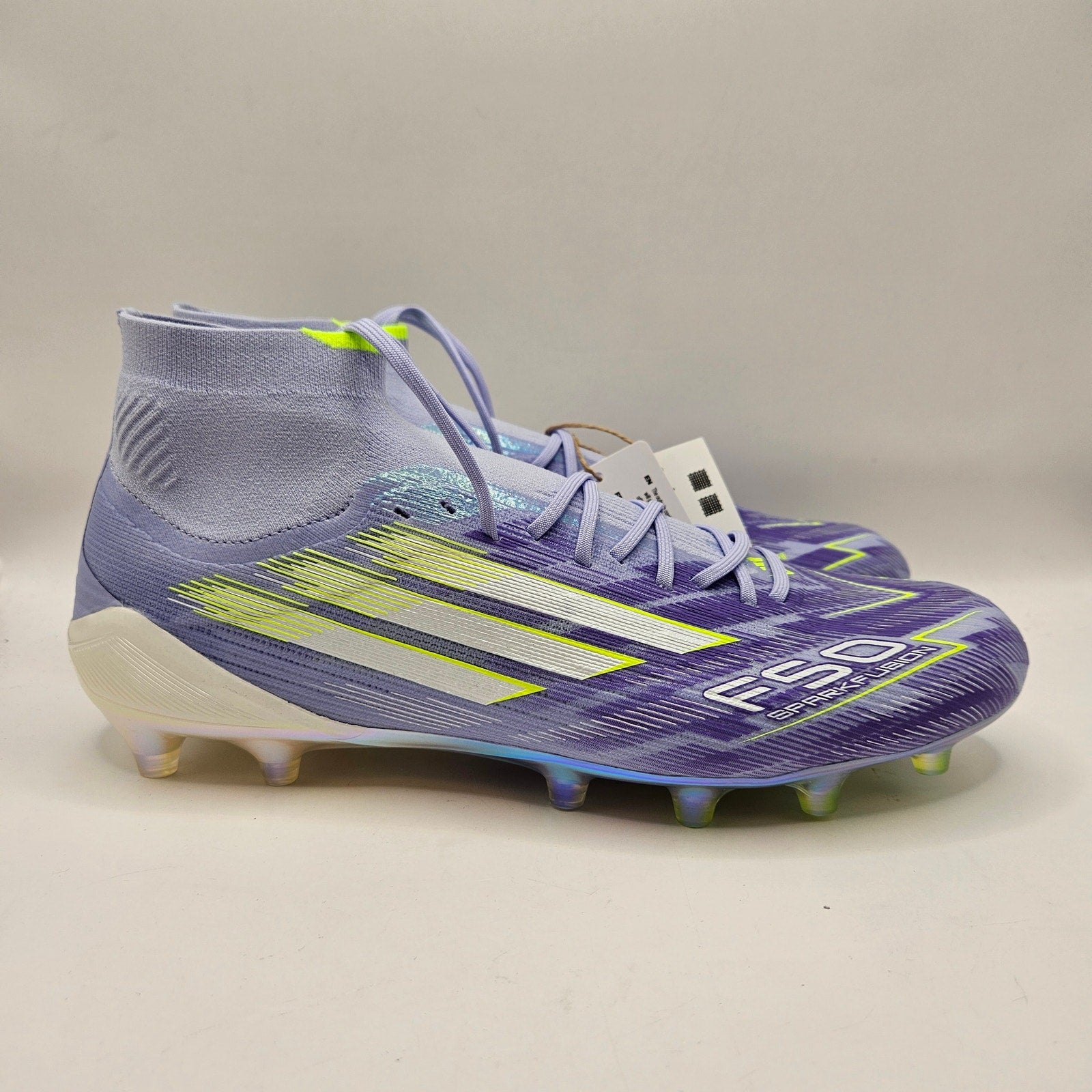 ADIDAS WOMEN'S 8.5 F50 SPARKFUSION ELITE MID FG AG SOCCER CLEATS VIOLET PURPLE