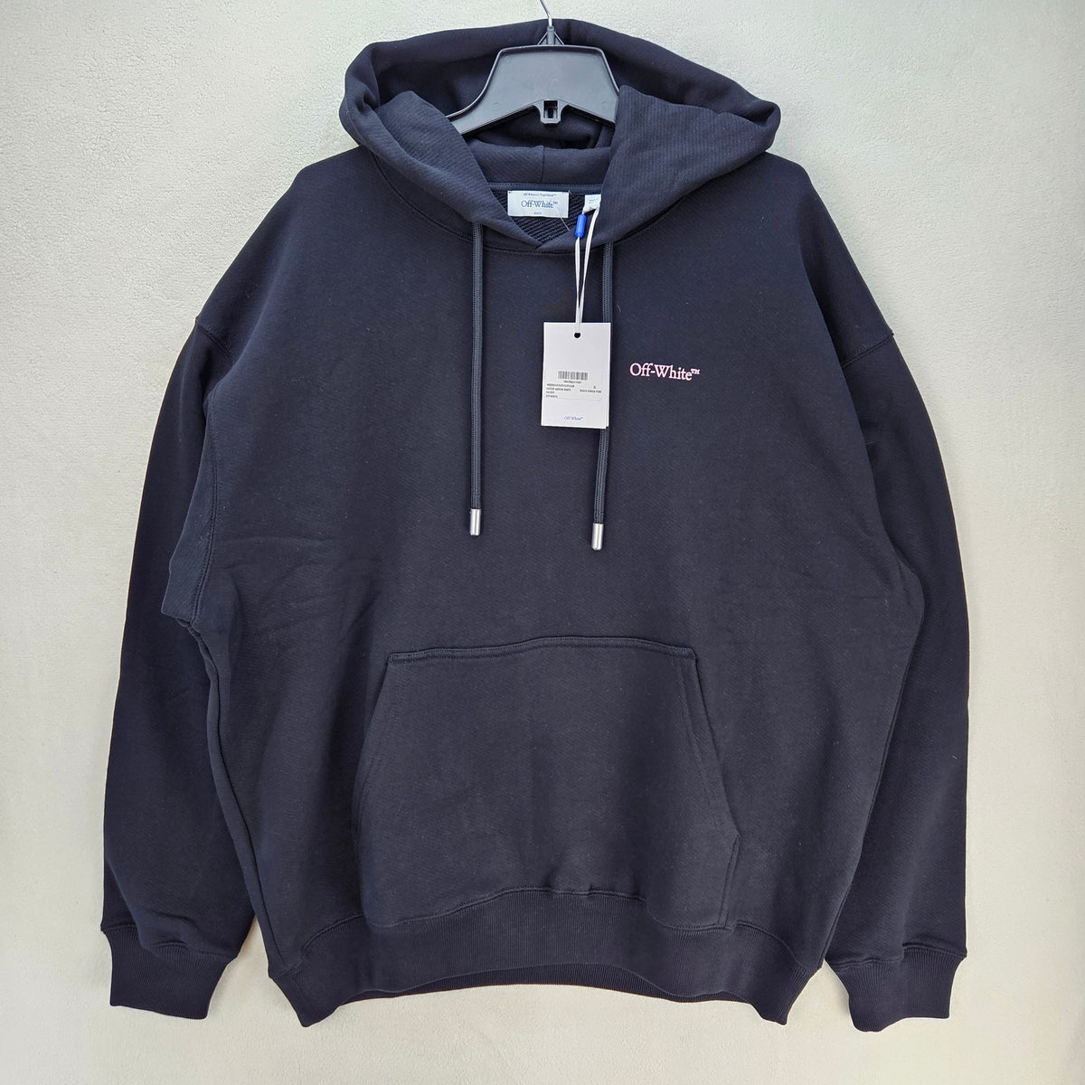 OFF WHITE MEN'S XL VANISH ARROW SKATE HOODIE BLACK CHALK PINK NWT