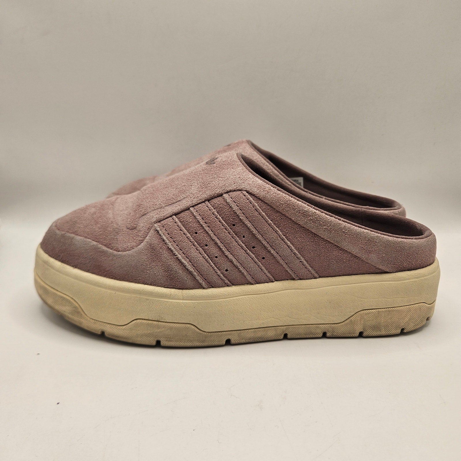 ADIDAS ORIGINAL WOMEN'S 7 ADIFOM STAN MULE BLIS PINK SUEDE SLIP ON CLOGS