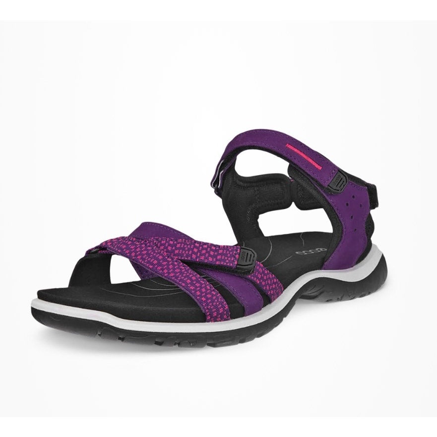 ECCO WOMEN'S 41 OFFROAD ROAM NUBUCK OUTDOOR SANDAL PURPLE NIB 85330361249