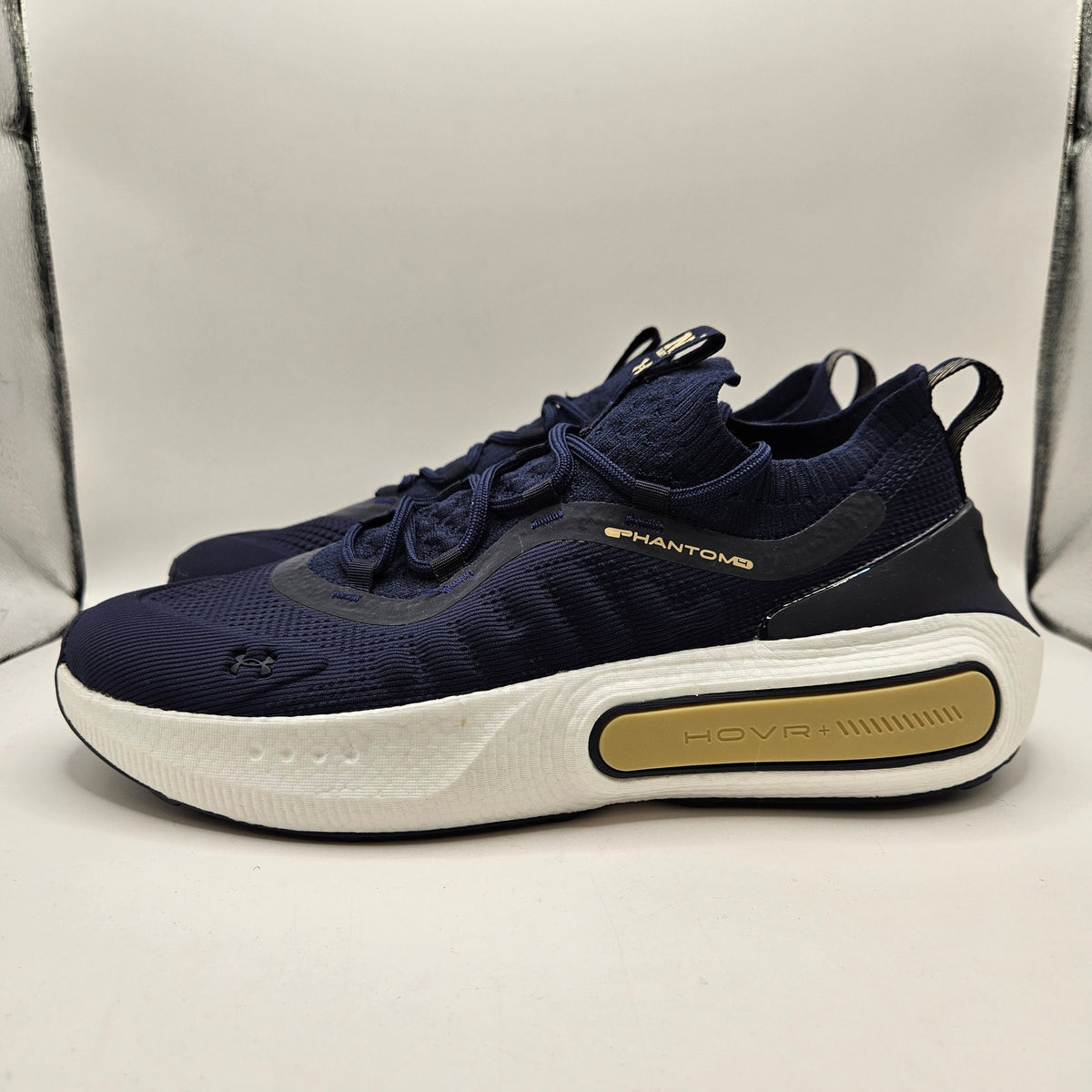 UNDER ARMOUR MEN'S 10.5 NAVY MIDSHIPMEN PHANTOM 4 RUNNING SHOES 3028731-402