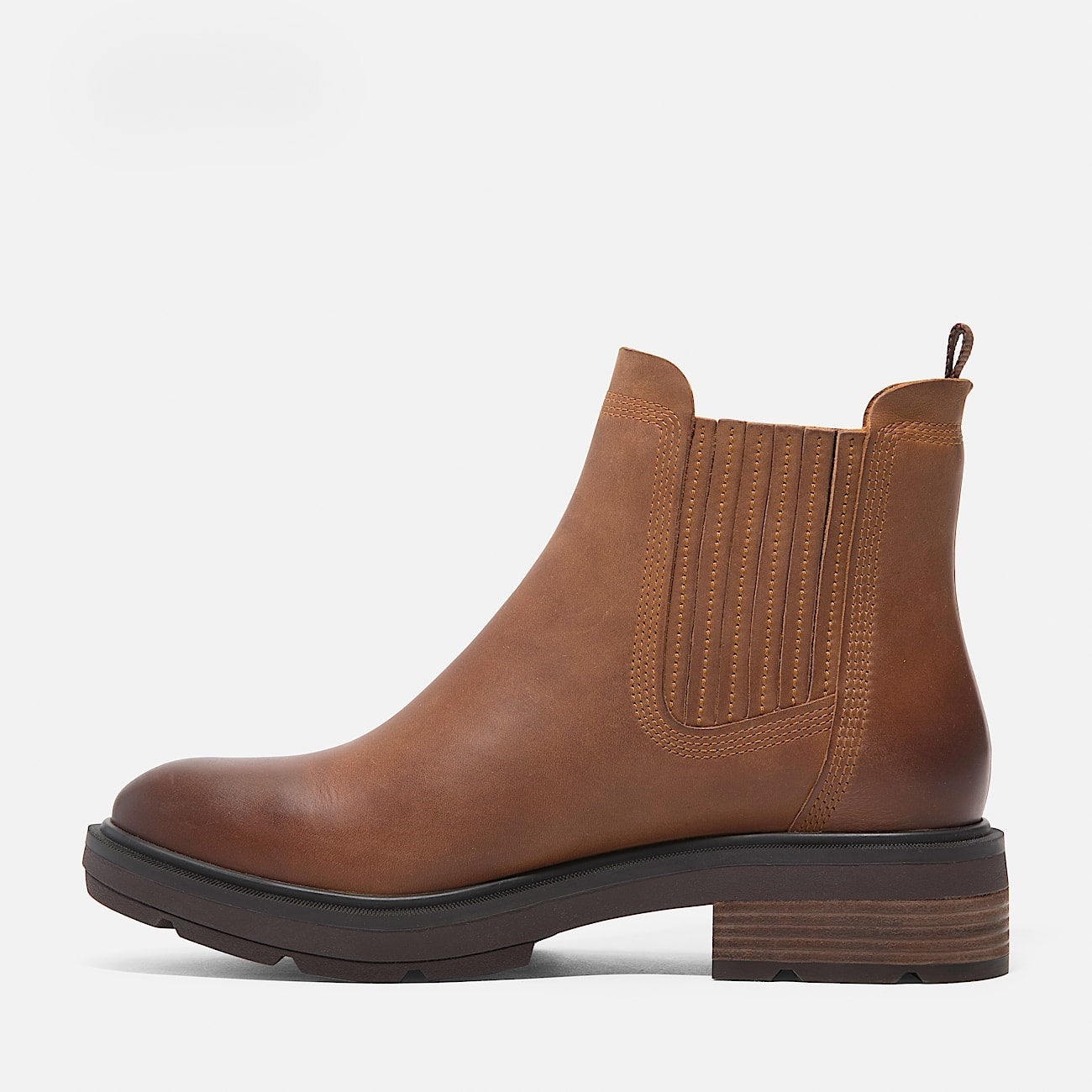 TIMBERLAND WOMEN'S 10 BRIMFIELD MID CHELSEA BOOT MEDIUM BROWN FULL GRAIN NIB