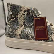 CONVERSE MEN'S 16 FIRST STRING CHUCK TAYLOR SNAKESKIN SNOW WHITE BLACK A18412C